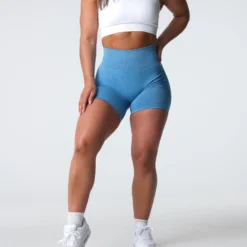 Sky Blue Contour Seamless Shorts -NVGTN Store DSC04355