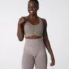 Taupe Cinched Seamless Bra -NVGTN Store DSC04361