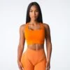Burnt Orange Thrive Seamless Bra -NVGTN Store DSC04423