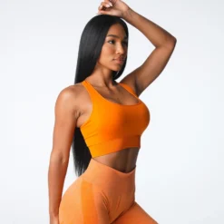 Burnt Orange Thrive Seamless Bra -NVGTN Store DSC04424