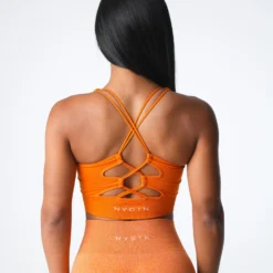 Burnt Orange Thrive Seamless Bra -NVGTN Store DSC04427