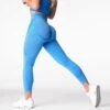 Ocean Blue Mid Rise Contour Seamless Leggings -NVGTN Store DSC04836