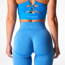 Ocean Blue Mid Rise Contour Seamless Leggings -NVGTN Store DSC04840