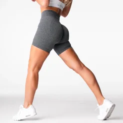 Black Speckled Lift Seamless Shorts -NVGTN Store DSC04846