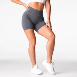 Black Speckled Lift Seamless Shorts -NVGTN Store DSC04847