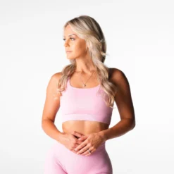 Baby Pink Empower Seamless Bra -NVGTN Store DSC04894