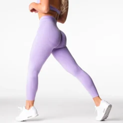 Lilac Mid Rise Contour Seamless Leggings -NVGTN Store DSC04969