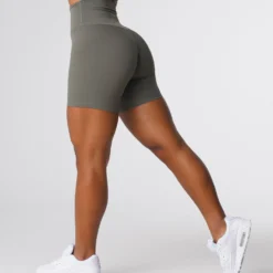 Khaki Green Signature 2.0 Shorts -NVGTN Store DSC05017