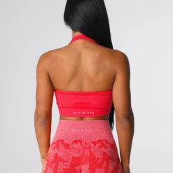 Candy Apple Limitless Ribbed Seamless Halter Bra -NVGTN Store DSC05061