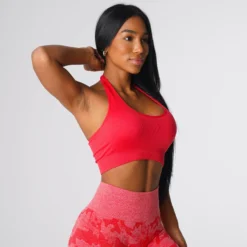 Candy Apple Limitless Ribbed Seamless Halter Bra -NVGTN Store DSC05064