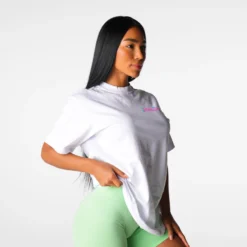 White Gym Girl Era Graphic Tee -NVGTN Store DSC05126