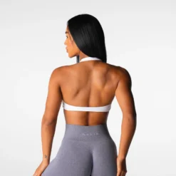 White Comeback Seamless Halter Bra -NVGTN Store DSC05162