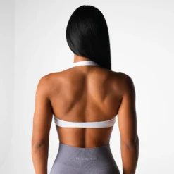 White Comeback Seamless Halter Bra