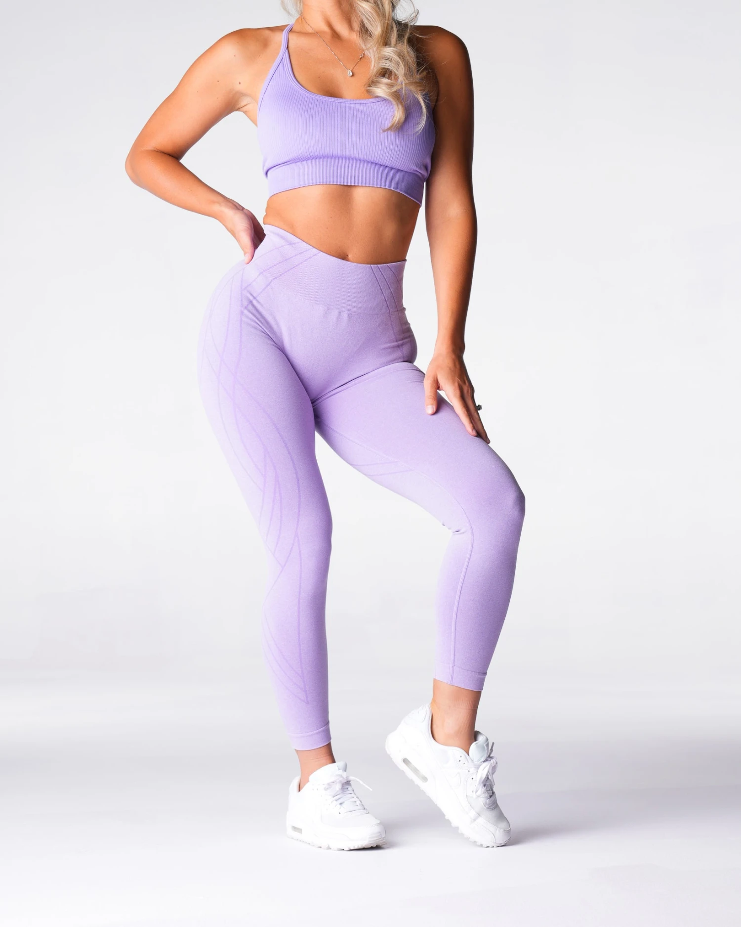 Lilac Geo Seamless Leggings 6 Lilac Geo Seamless Leggings - Image 4