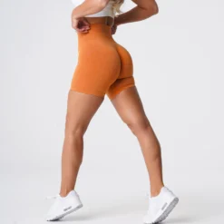 Burnt Orange Pro Seamless Shorts -NVGTN Store DSC05673 5288dce6 ebc9 4ec5 98b3 e99389e6eec5