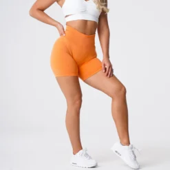 Sunset Orange Pro Seamless Shorts -NVGTN Store DSC05688