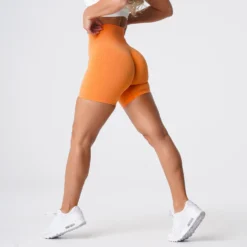 Sunset Orange Pro Seamless Shorts -NVGTN Store DSC05689 ea710174 7984 42cd 9901 1f9d20172c0c
