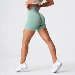 Sage Green Pro Seamless Shorts 9 Sage Green Pro Seamless Shorts -NVGTN Store DSC05710