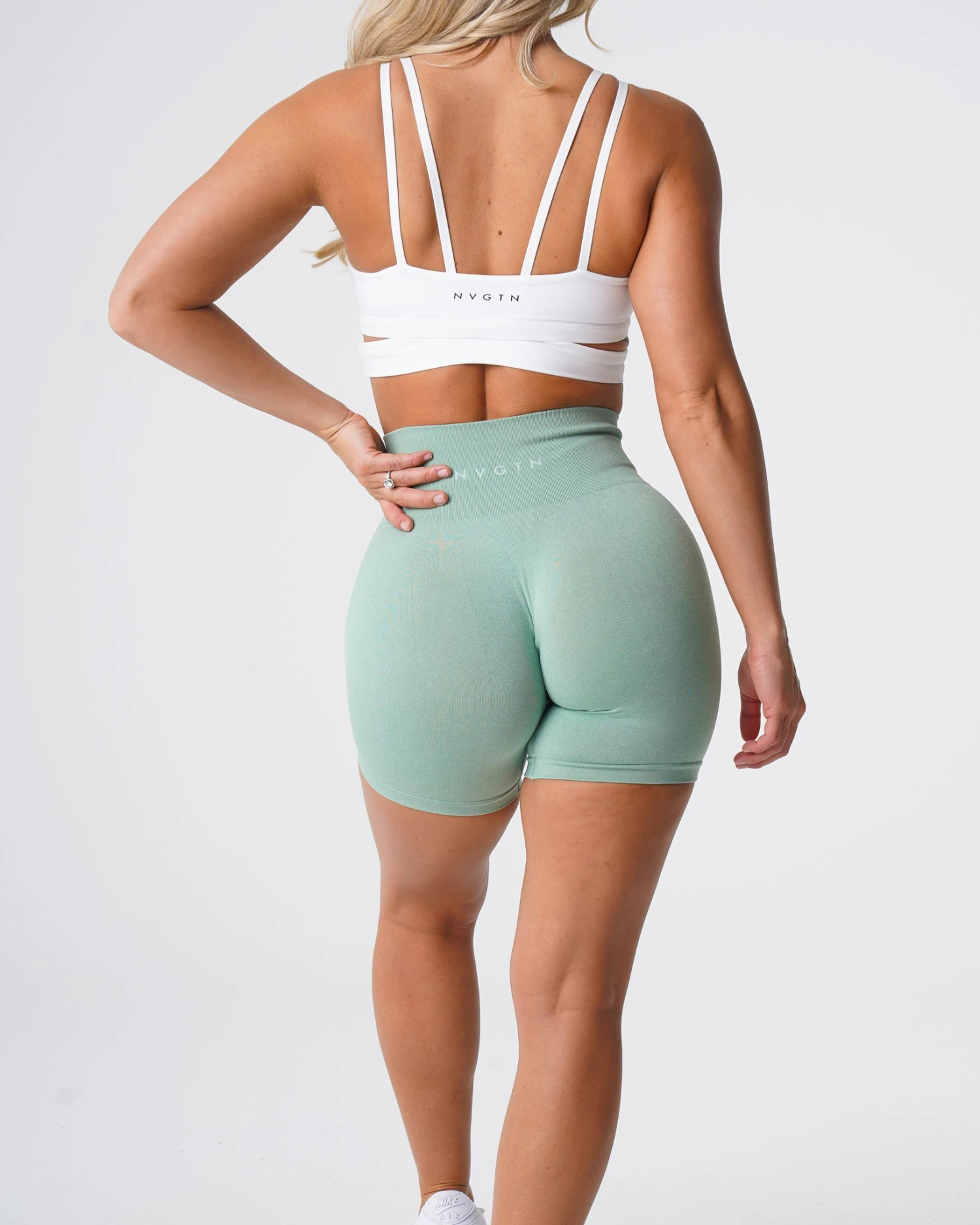 Sage Green Pro Seamless Shorts 4 Sage Green Pro Seamless Shorts - Image 2