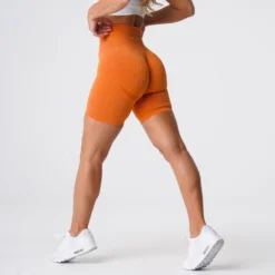 Burnt Orange Biker Shorts -NVGTN Store DSC05722