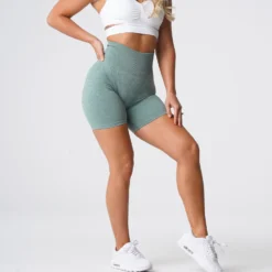 Sage Green Scrunch Seamless Shorts -NVGTN Store DSC05745