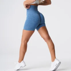 Sky Blue Scrunch Seamless Shorts -NVGTN Store DSC05750