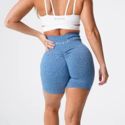 Sky Blue Scrunch Seamless Shorts -NVGTN Store DSC05752