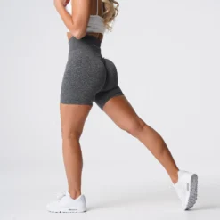 Black Speckled Scrunch Seamless Shorts