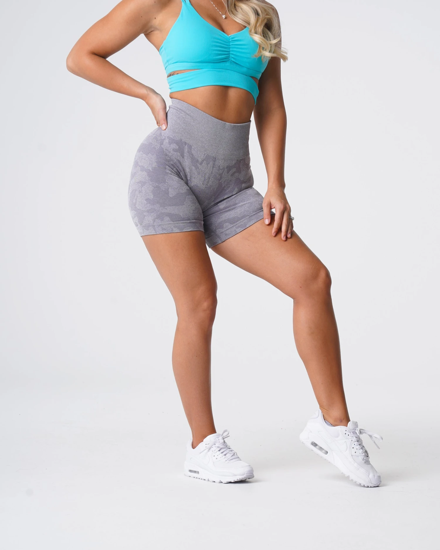 Grey Camo Seamless Shorts 5 Grey Camo Seamless Shorts - Image 3