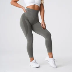Khaki Green Contour Seamless Leggings -NVGTN Store DSC05784