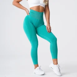 Turquoise Contour Seamless Leggings -NVGTN Store DSC05802