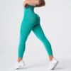 Turquoise Contour Seamless Leggings