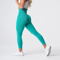 Turquoise Contour Seamless Leggings -NVGTN Store DSC05804