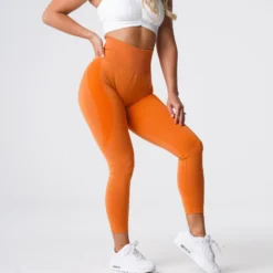 Burnt Orange Contour Seamless Leggings -NVGTN Store DSC05806