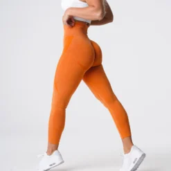 Burnt Orange Contour Seamless Leggings -NVGTN Store DSC05807