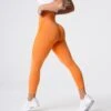 Sunset Orange Contour Seamless Leggings -NVGTN Store DSC05819