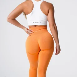 Sunset Orange Contour Seamless Leggings -NVGTN Store DSC05821
