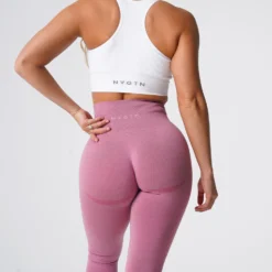Pastel Pink Contour Seamless Leggings -NVGTN Store DSC05856