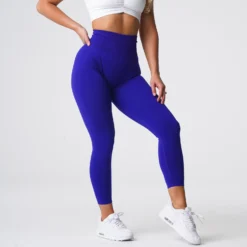 Cobalt Solid Seamless Leggings -NVGTN Store DSC05882 1