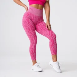 Fuchsia Zebra Seamless Leggings -NVGTN Store DSC05886 1