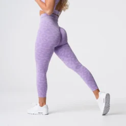Lilac Leopard Seamless Leggings