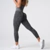 Black Speckled Snakeskin Seamless Leggings