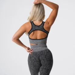 Black Speckled Snakeskin Eclipse Seamless Bra