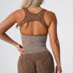 Mocha Snakeskin Eclipse Seamless Bra -NVGTN Store DSC05911