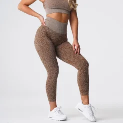 Mocha Snakeskin Seamless Leggings -NVGTN Store DSC05912