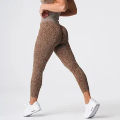 Mocha Snakeskin Seamless Leggings -NVGTN Store DSC05913