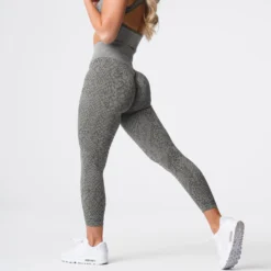 Khaki Green Snakeskin Seamless Leggings