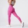 Bubble Gum Pink Camo Seamless Leggings -NVGTN Store DSC05927