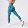 Teal Camo Seamless Leggings -NVGTN Store DSC05931