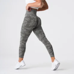 Khaki Green Camo Seamless Leggings